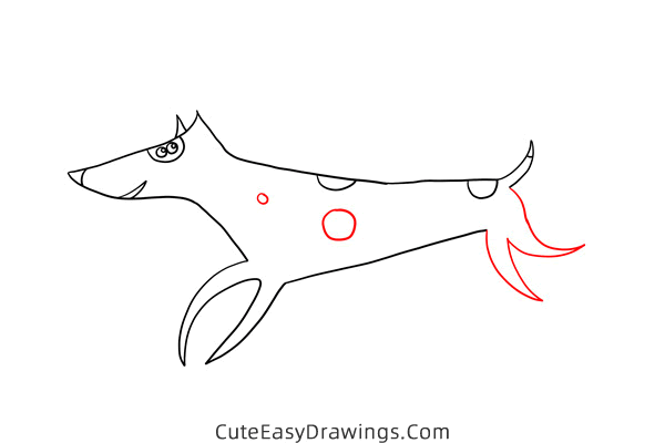 how to draw a running dog - www.cuteeasydrawings.com