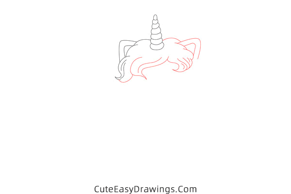 how to draw a cute unicorn - www.cuteeasydrawings.com