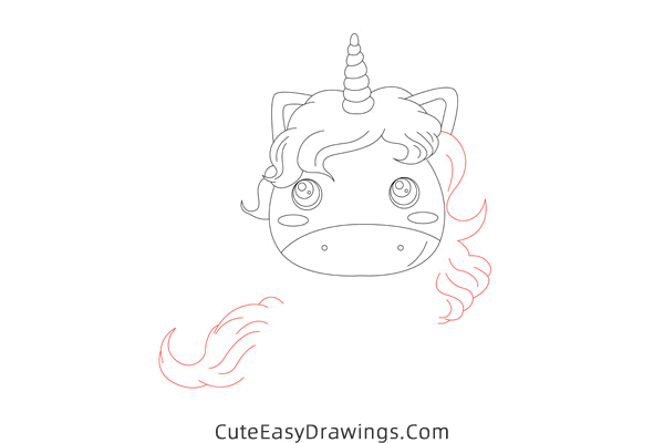 how to draw a cute unicorn - www.cuteeasydrawings.com