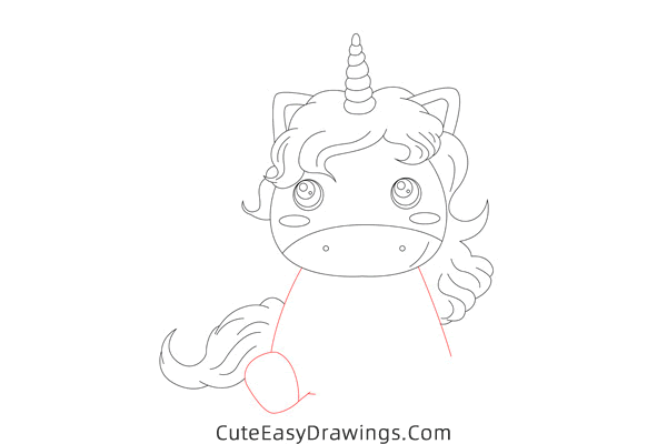 how to draw a cute unicorn - www.cuteeasydrawings.com
