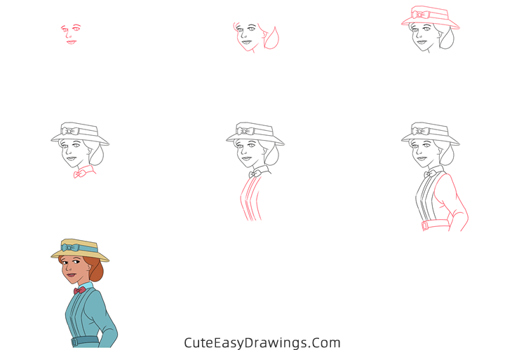 how to draw darling from lady and the tramp - www.cuteeasydrawings.com