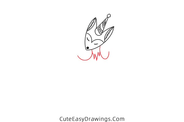 how to draw a birthday fox - www.cuteeasydrawings.com
