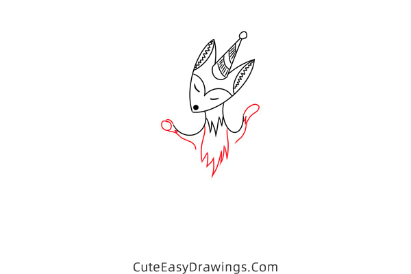 how to draw a birthday fox - www.cuteeasydrawings.com