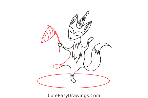 how to draw a birthday fox - www.cuteeasydrawings.com