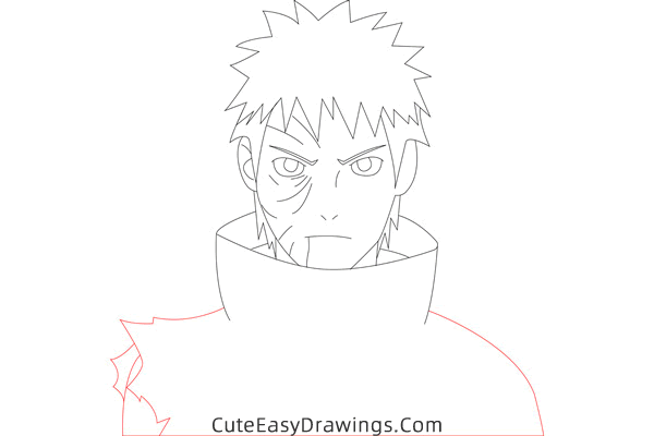 how to draw obito uchiha from naruto - www.cuteeasydrawings.com