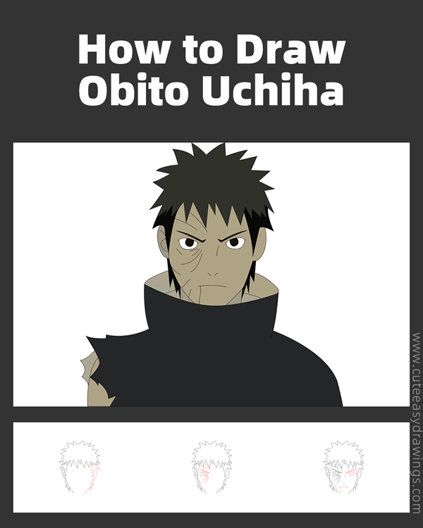 how to draw obito uchiha from naruto - www.cuteeasydrawings.com