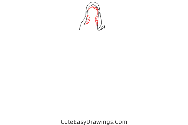 how to draw virgin mary - www.cuteeasydrawings.com