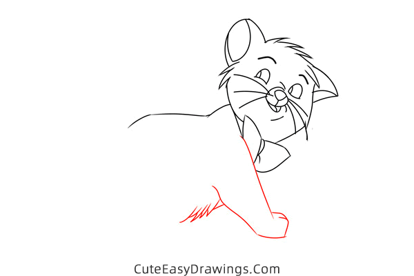 how to draw toulouse from the aristocats - www.cuteeasydrawings.com