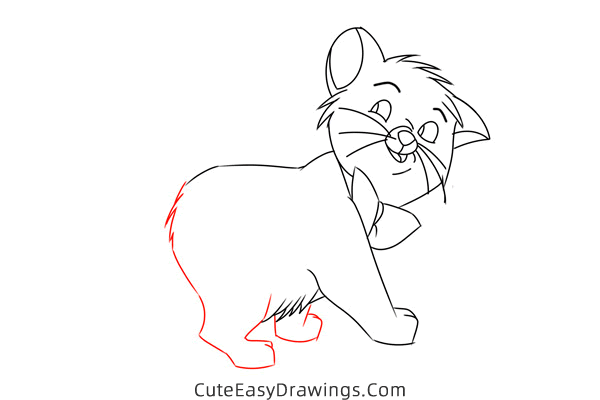 how to draw toulouse from the aristocats - www.cuteeasydrawings.com