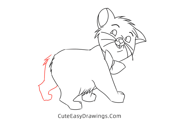 how to draw toulouse from the aristocats - www.cuteeasydrawings.com