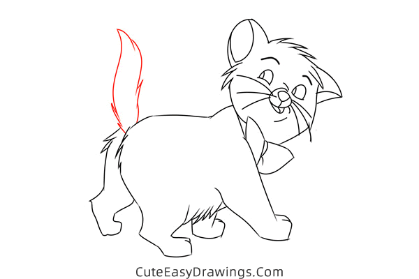 how to draw toulouse from the aristocats - www.cuteeasydrawings.com