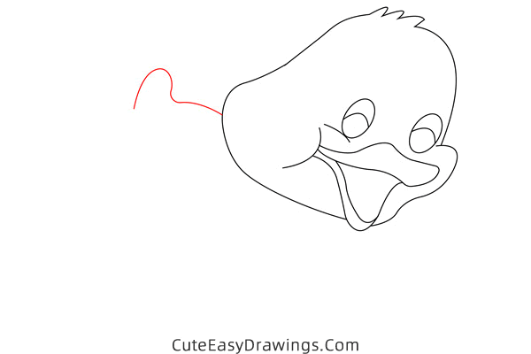 how to draw a duckling - www.cuteeasydrawings.com
