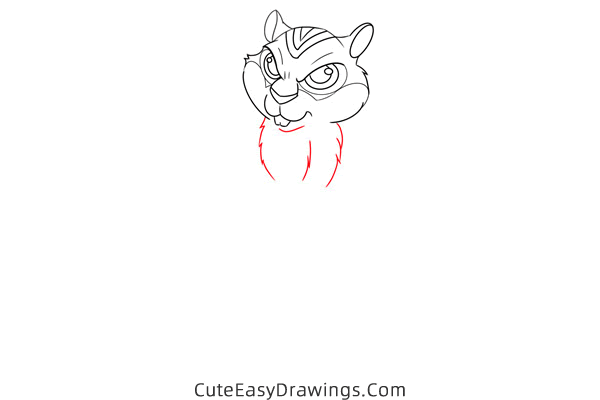 how to draw the chipmunk from brother bear - www.cuteeasydrawings.com