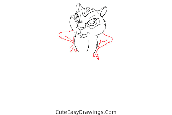 how to draw the chipmunk from brother bear - www.cuteeasydrawings.com