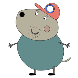 How to Draw Granddad Dog from Peppa Pig Step by Step