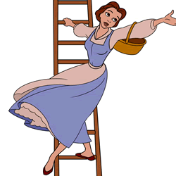 How to Draw Belle the Princess Picking Fruit Step by Step