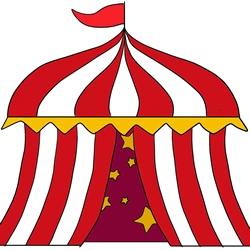 How to Draw a Circus Tent Step by Step