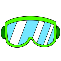 How to Draw Swimming Goggles Step by Step