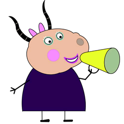 How to Draw Madame Gazelle from Peppa Pig Step by Step