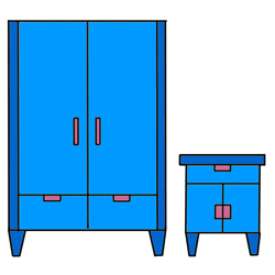 How to Draw a Wardrobe Step by Step