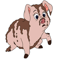 How to Draw Hen Wen the Pig from The Black Cauldron Step by Step