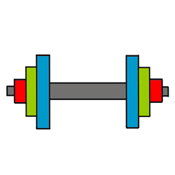 How to Draw a Dumbbell Step by Step