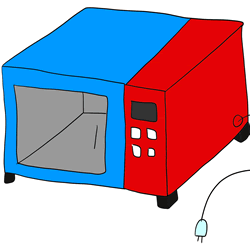 How to Draw a Microwave Oven Step by Step