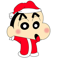 How to Draw Crayon Shin-chan in Christmas Step by Step