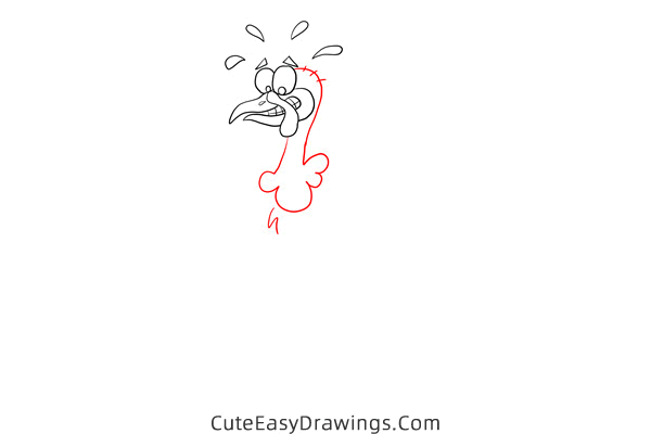 how to draw a funny turkey - www.cuteeasydrawings.com