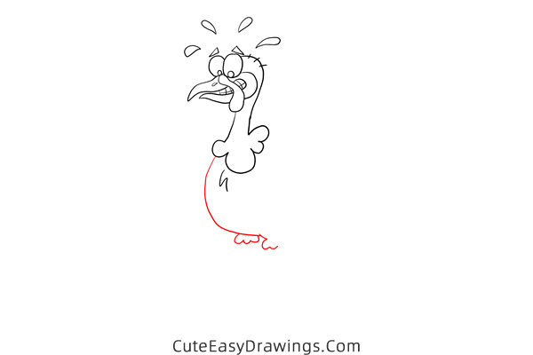 how to draw a funny turkey - www.cuteeasydrawings.com