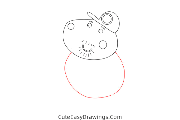 how to draw granddad dog from peppa pig - www.cuteeasydrawings.com