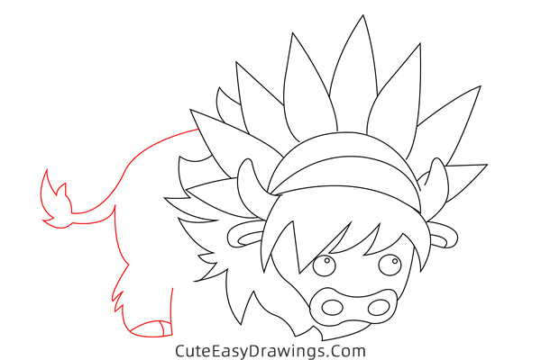 how to draw an american bison - www.cuteeasydrawings.com