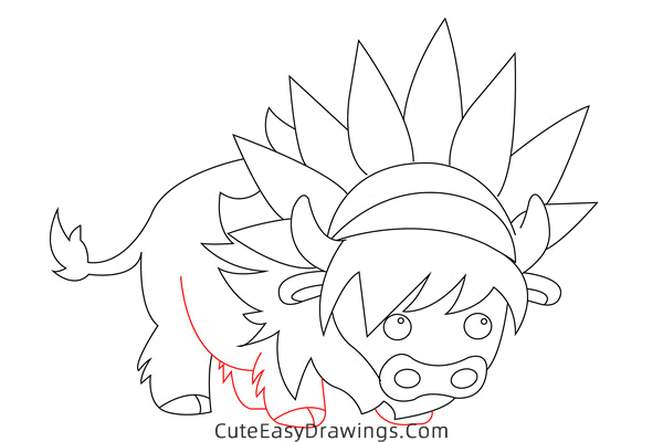 how to draw an american bison - www.cuteeasydrawings.com