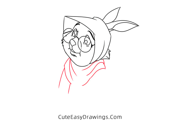 how to draw mother rabbit from robin hood - www.cuteeasydrawings.com