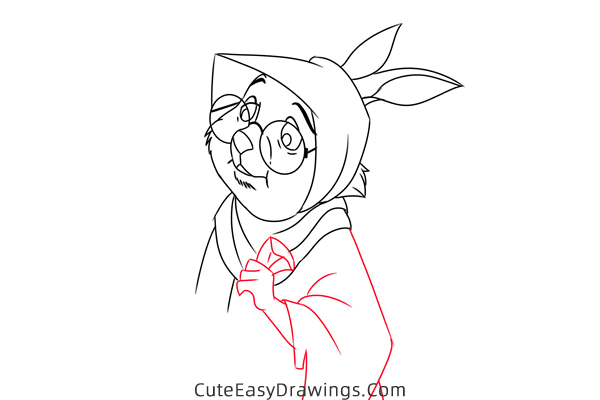 how to draw mother rabbit from robin hood - www.cuteeasydrawings.com