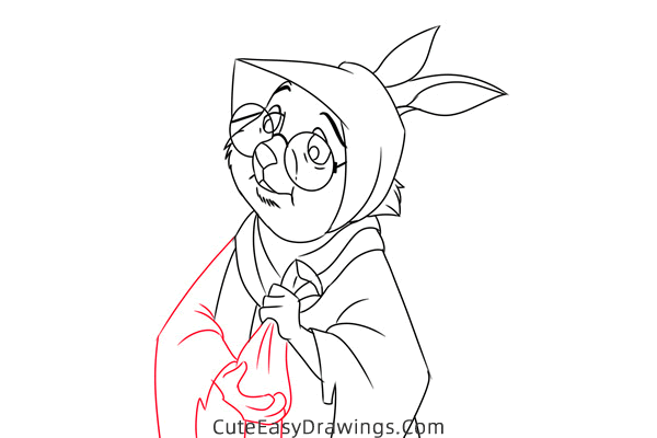 how to draw mother rabbit from robin hood - www.cuteeasydrawings.com