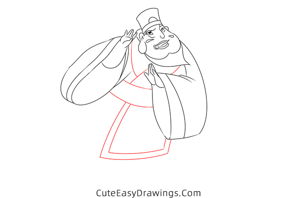 how to draw lord qin from mulan - www.cuteeasydrawings.com