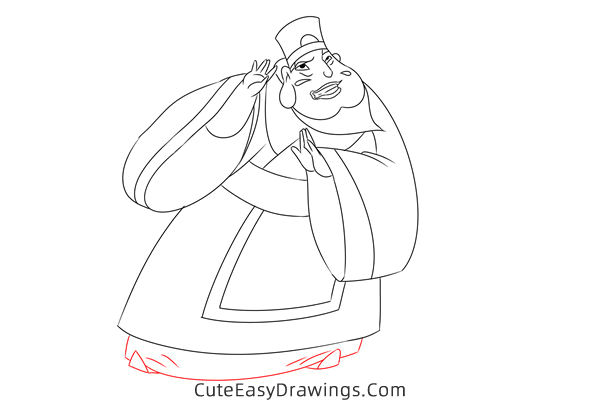 how to draw lord qin from mulan - www.cuteeasydrawings.com
