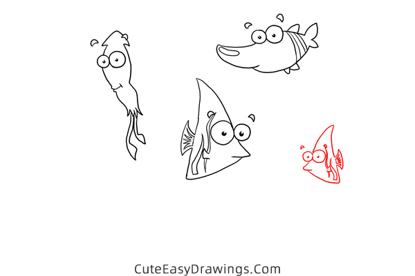 how to draw an underwater scene - www.cuteeasydrawings.com