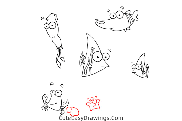 how to draw an underwater scene - www.cuteeasydrawings.com