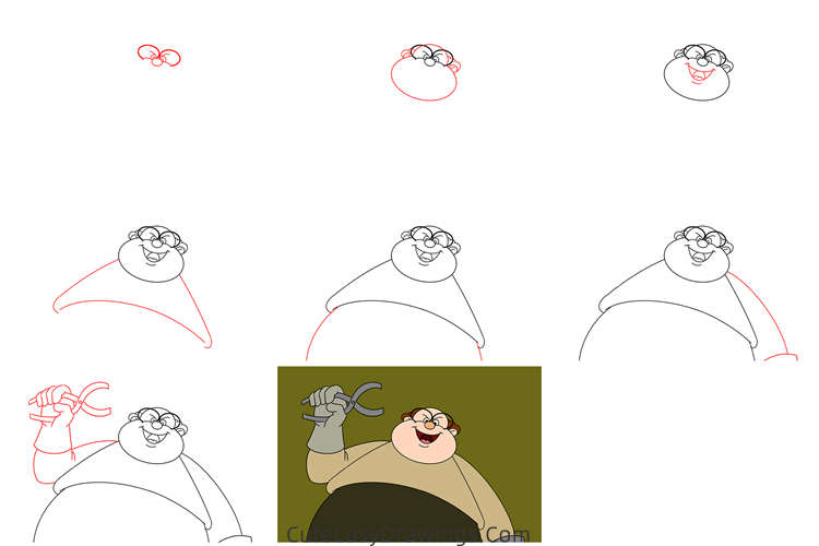 how to draw elmo st peters from the brave little toaster - www.cuteeasydrawings.com