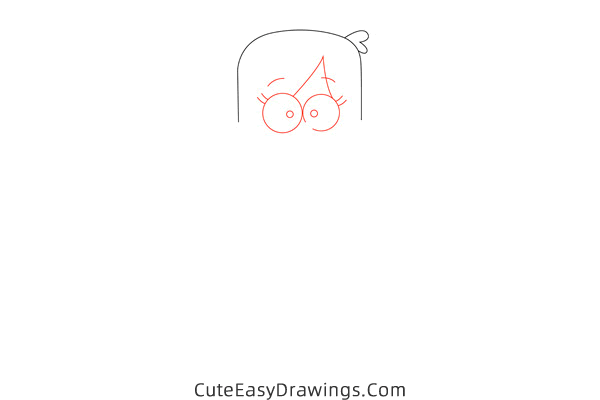 how to draw mabel pines from gravity falls - www.cuteeasydrawings.com