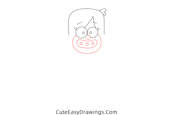 how to draw mabel pines from gravity falls - www.cuteeasydrawings.com
