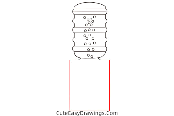 how to draw a water dispenser - www.cuteeasydrawings.com