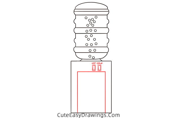 how to draw a water dispenser - www.cuteeasydrawings.com