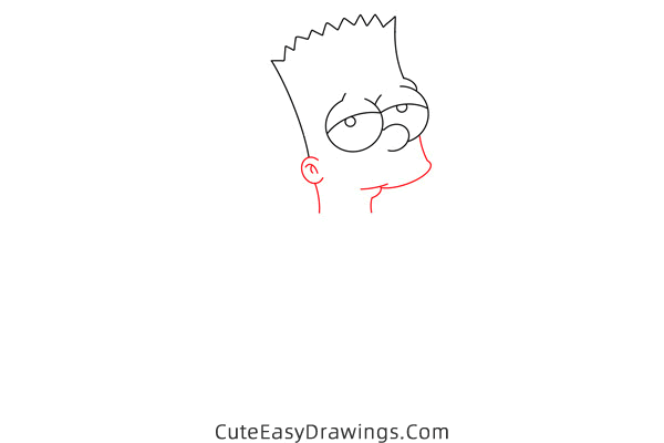 how to draw bart simpson cool - www.cuteeasydrawings.com
