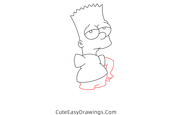 how to draw bart simpson cool - www.cuteeasydrawings.com