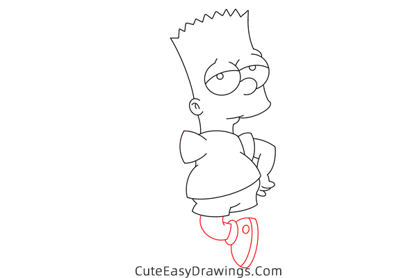 how to draw bart simpson cool - www.cuteeasydrawings.com