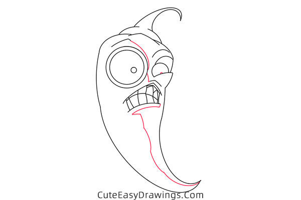 how to draw jalapeno from plants vs zombies - www.cuteeasydrawings.com