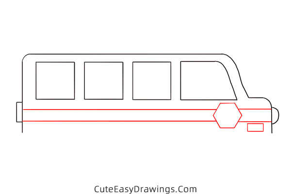 how to draw a school bus - www.cuteeasydrawings.com
